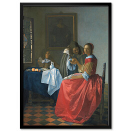 Obraz klasyczny Jan Vermeer "Dziewczyna z kieliszkiem wina" - reprodukcja