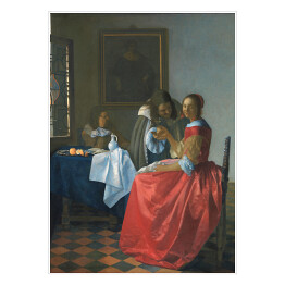 Plakat Jan Vermeer "Dziewczyna z kieliszkiem wina" - reprodukcja