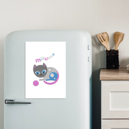 Magnes dekoracyjny Filcowe zwierzątka - kotek
