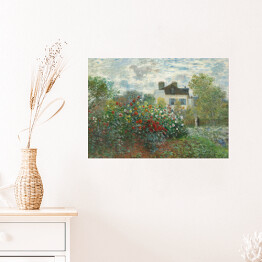 Plakat Claude Monet The Artist's Garden in Argenteuil (A Corner of the Garden with Dahlias). Reprodukcja obrazu