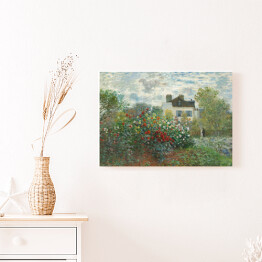 Obraz na płótnie Claude Monet The Artist's Garden in Argenteuil (A Corner of the Garden with Dahlias). Reprodukcja obrazu
