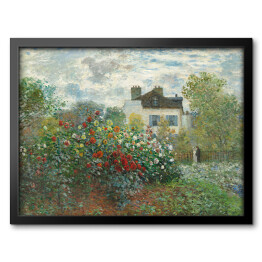 Obraz w ramie Claude Monet The Artist's Garden in Argenteuil (A Corner of the Garden with Dahlias). Reprodukcja obrazu