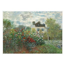Plakat Claude Monet The Artist's Garden in Argenteuil (A Corner of the Garden with Dahlias). Reprodukcja obrazu