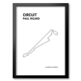 Obraz w ramie Circuit Paul Ricard - Tory wyścigowe Formuły 1 - białe tło