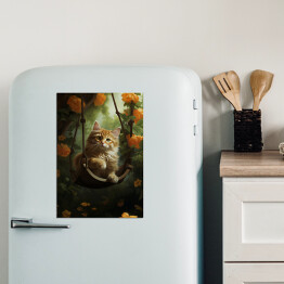 Magnes dekoracyjny Portret kota inspirowany sztuką - Jean - Honore Fragonard