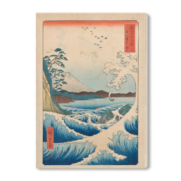 Obraz na płótnie Utugawa Hiroshige Wielka fala w Satta Beach, Suruga. Reprodukcja obrazu