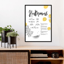 Plakat w ramie Hummus - wegańskie potrawy