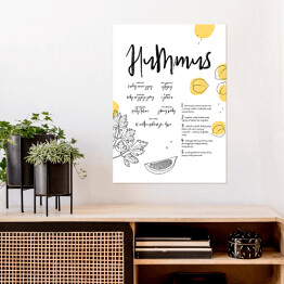 Plakat Hummus - wegańskie potrawy