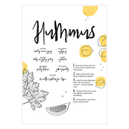 Plakat samoprzylepny Hummus - wegańskie potrawy
