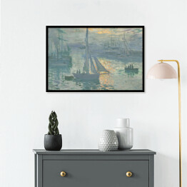 Plakat w ramie Claude Monet Wschód słońca Reprodukcja