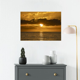 Plakat Zachód słońca nad morzem