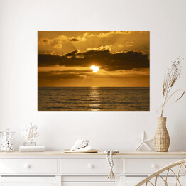 Plakat Zachód słońca nad morzem