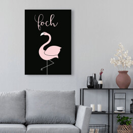  "Foch" z flamingiem - typografia