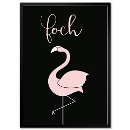"Foch" z flamingiem - typografia