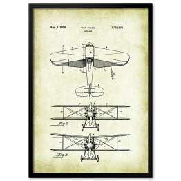 Plakat w ramie W. D. Clark - patenty na rycinach vintage