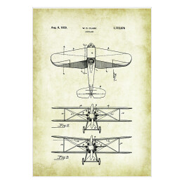 Plakat samoprzylepny W. D. Clark - patenty na rycinach vintage