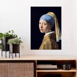 Plakat samoprzylepny Jan Vermeer "Dziewczyna z perłą"- reprodukcja