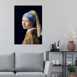 Plakat samoprzylepny Jan Vermeer "Dziewczyna z perłą"- reprodukcja