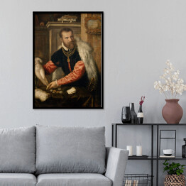 Plakat w ramie Tycjan "Portret Jacopa Strady"