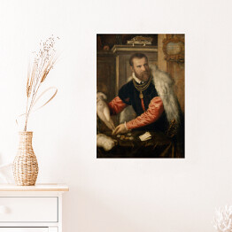 Plakat samoprzylepny Tycjan "Portret Jacopa Strady"