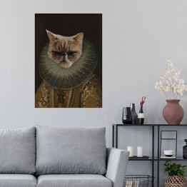 Plakat samoprzylepny Sztuka z kotem