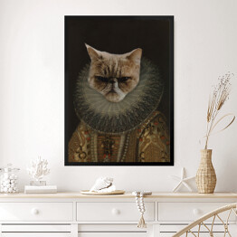 Obraz w ramie Sztuka z kotem
