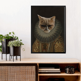 Obraz w ramie Sztuka z kotem