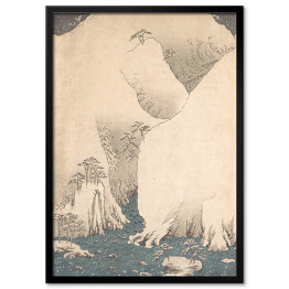 Plakat w ramie Tryptyk II. Wąwóz Kiso w śniegu. Utugawa Hiroshige Reprodukcja obrazu