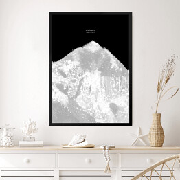 Obraz w ramie Makalu - minimalistyczne szczyty górskie