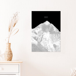 Plakat Makalu - minimalistyczne szczyty górskie