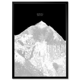 Plakat w ramie Makalu - minimalistyczne szczyty górskie
