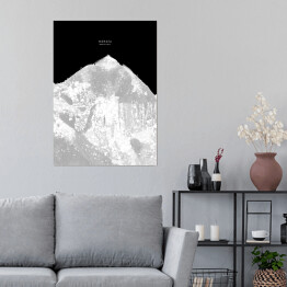 Plakat samoprzylepny Makalu - minimalistyczne szczyty górskie