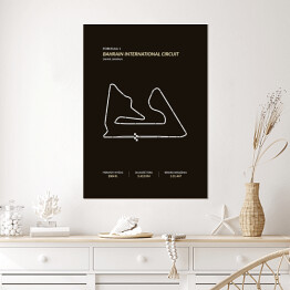 Plakat samoprzylepny Bahrain International Circuit - Tory wyścigowe Formuły 1