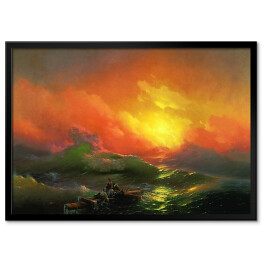 Plakat w ramie Pejzaż morski. Dziewiąta fala Ivan Aivazovsky. Reprodukcja obrazu