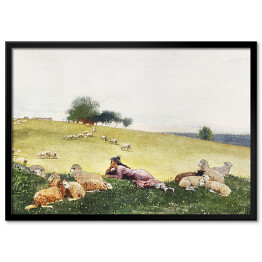 Plakat w ramie Winslow Homer Shepherdess of Houghton Farm Reprodukcja