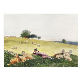 Plakat Winslow Homer Shepherdess of Houghton Farm Reprodukcja
