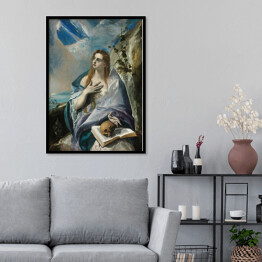 Plakat w ramie El Greco "Maria Magdalena pokutująca" - reprodukcja