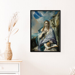 Plakat w ramie El Greco "Maria Magdalena pokutująca" - reprodukcja