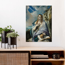 Plakat samoprzylepny El Greco "Maria Magdalena pokutująca" - reprodukcja