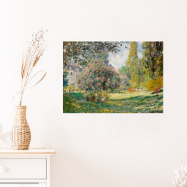 Plakat samoprzylepny Claude Monet Landscape The Parc Monceau. Park Monceau. Reprodukcja obrazu