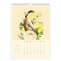 Kalendarz z kobietami w kwiatach