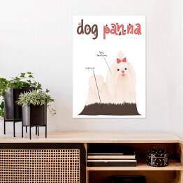 Plakat Kawa z psem - dog panna
