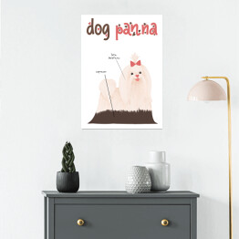 Plakat Kawa z psem - dog panna