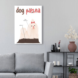 Obraz na płótnie Kawa z psem - dog panna