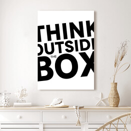 Obraz klasyczny Typografia - "Think outside the box"