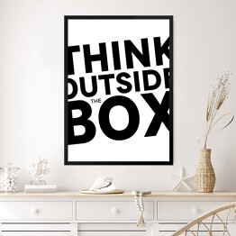 Obraz w ramie Typografia - "Think outside the box"