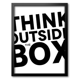 Obraz w ramie Typografia - "Think outside the box"