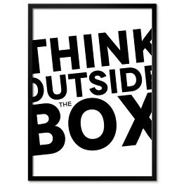 Plakat w ramie Typografia - "Think outside the box"