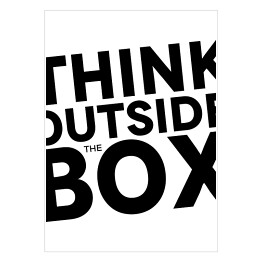 Plakat samoprzylepny Typografia - "Think outside the box"