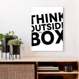 Obraz na płótnie Typografia - "Think outside the box"